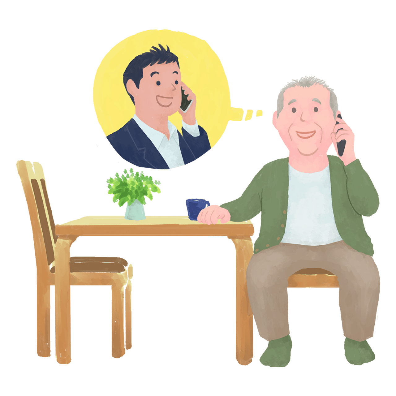 定期的に連絡が来る安心
